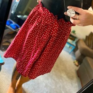 NWOT Red Polka Dot Skirt
